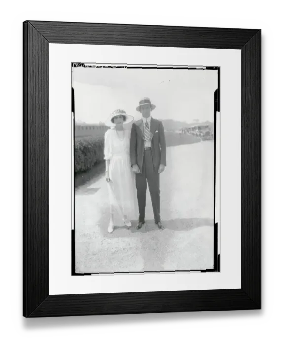 Framed Print : Couple Posing Outdoors Framed Print : Couple Posing Outdoors
