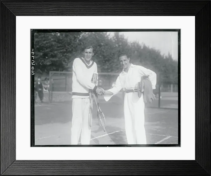 Framed Print : Tennis Players Shake Hands Framed Print : Tennis Players Shake Hands