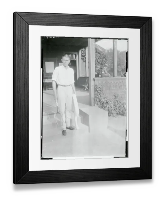 Framed Print : Tennis Player Posing Framed Print : Tennis Player Posing