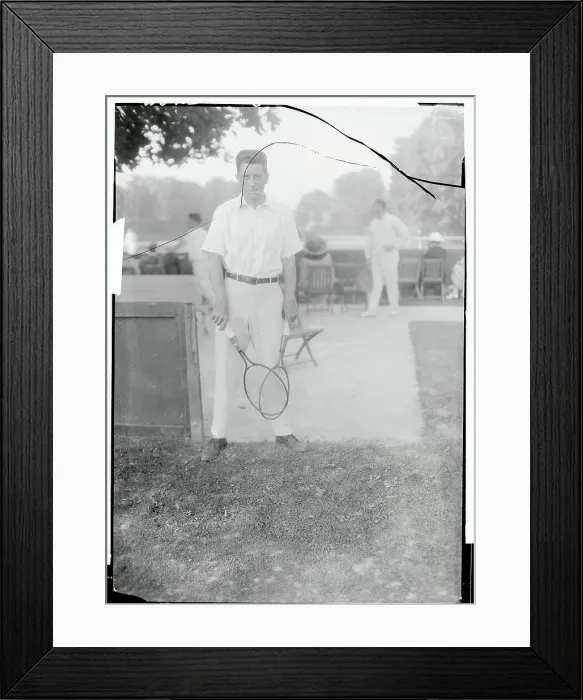 Framed Print : Tennis Player Posing Framed Print : Tennis Player Posing