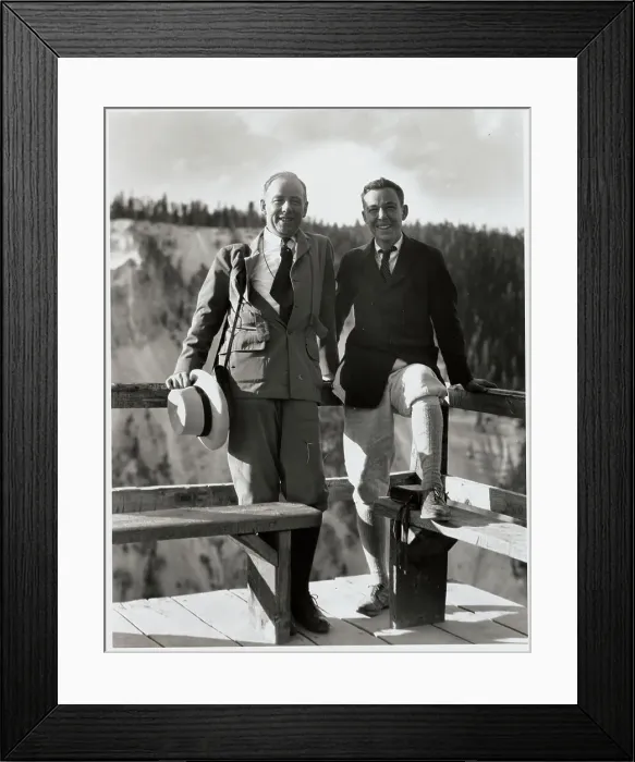 Framed Print : Thomas and Corliss Lamont Visiting Park