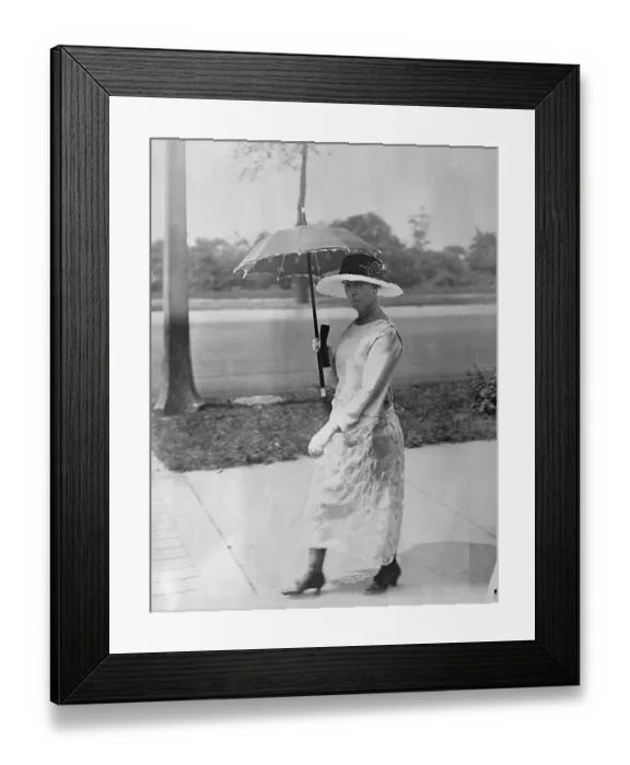 Framed Print : Socialite Edith Rockefeller McCormick with Umbrella Framed Print : Socialite Edith Rockefeller McCormick with Umbrella