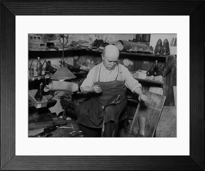 Framed Print : Cobbler in His Workshop Framed Print : Cobbler in His Workshop