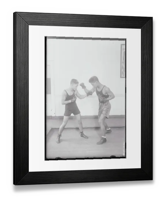 Framed Print : Elino Flores Sparring with Pancho Villa Framed Print : Elino Flores Sparring with Pancho Villa