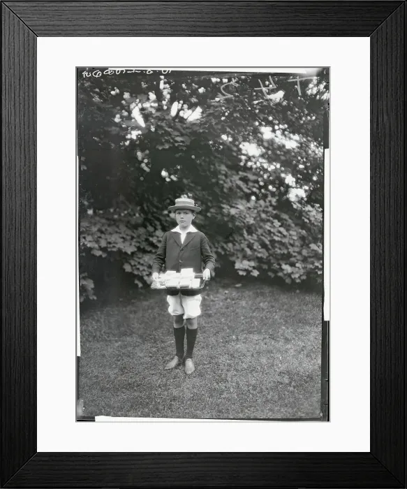 Framed Print : Boy Holding Cigars for Sale Framed Print : Boy Holding Cigars for Sale