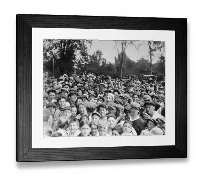 Framed Print : Baseball Player Babe Ruth Among 5, 000 Young Male Fans