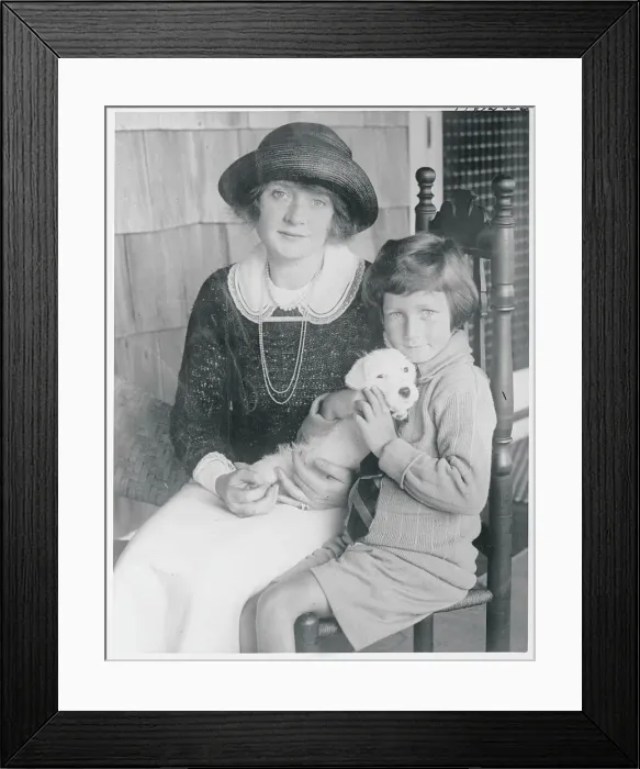 Framed Print : Actress Billie Burke with Daughter and Pet Dog Framed Print : Actress Billie Burke with Daughter and Pet Dog
