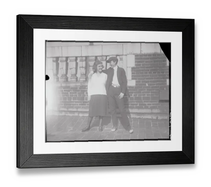 Framed Print : Woman Dressed as Man Embracing Another Woman Framed Print : Woman Dressed as Man Embracing Another Woman