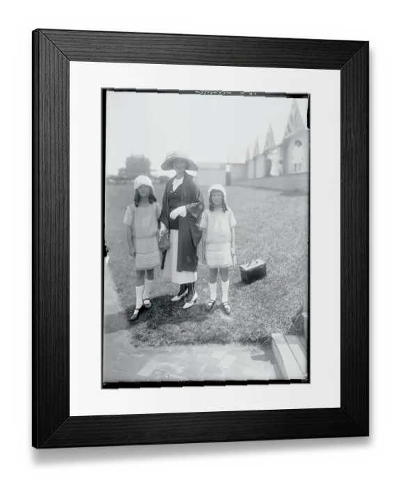 Framed Print : Mother and Two Daughters Enjoying Outdoors Framed Print : Mother and Two Daughters Enjoying Outdoors