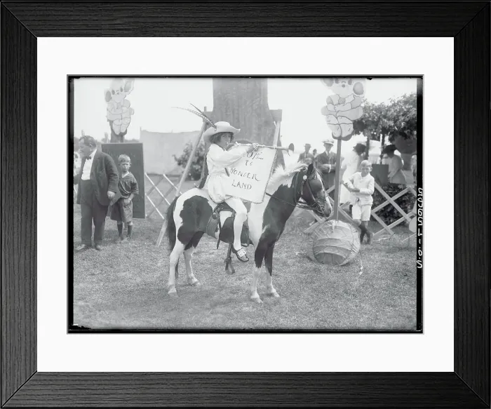 Framed Print : Costumed Boy on Pony Framed Print : Costumed Boy on Pony