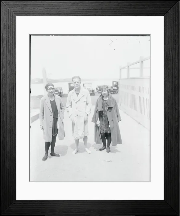 Framed Print : Socialites Posing for Camera