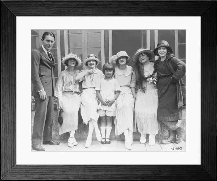 Framed Print : Portrait of Pickford Family Members Framed Print : Portrait of Pickford Family Members