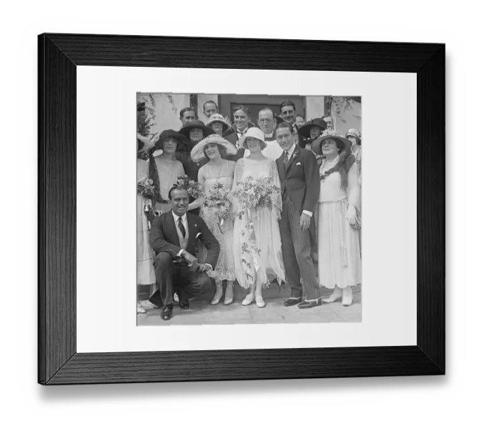 Framed Print : Wedding Party Including Douglas Fairbanks Framed Print : Wedding Party Including Douglas Fairbanks