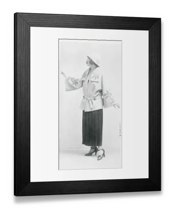 Framed Print : Profile of Model Wearing Fashionable Attire Framed Print : Profile of Model Wearing Fashionable Attire