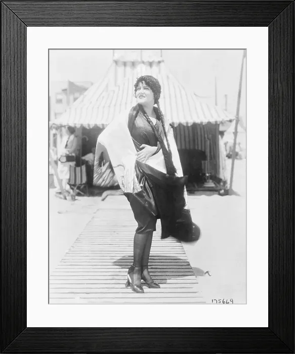 Framed Print : Gloria Swanson Posing Outdoors Framed Print : Gloria Swanson Posing Outdoors