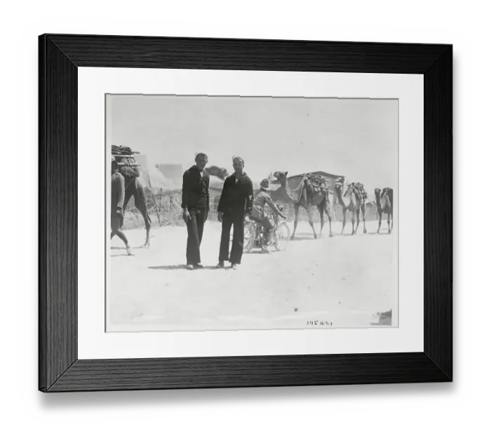 Framed Print : Navy Men Pausing on the Road Framed Print : Navy Men Pausing on the Road