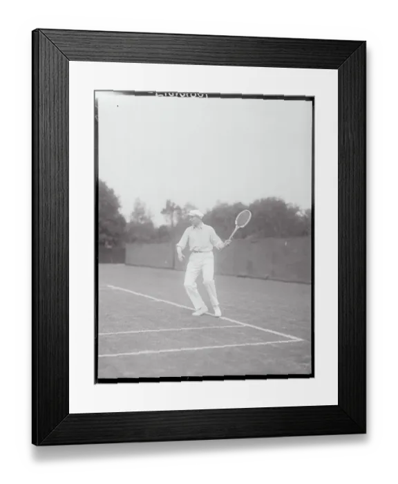 Framed Print : Andre Gobert Swinging His Tennis Racquet