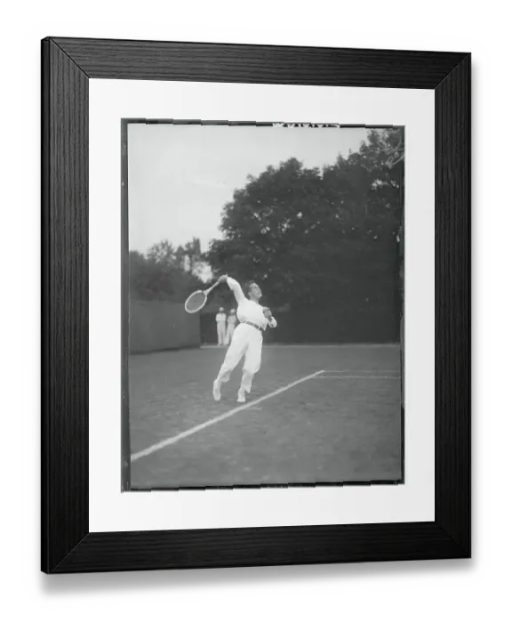 Framed Print : Henri Cochet Swinging His Racquet Framed Print : Henri Cochet Swinging His Racquet