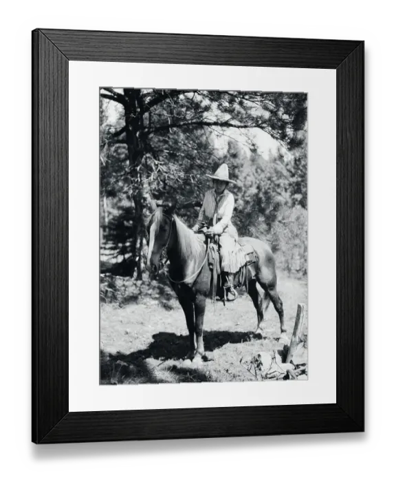 Framed Print : Park Ranger on Horse