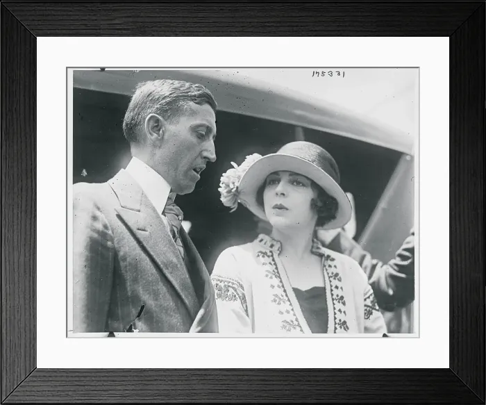 Framed Print : Will Hays and Helene Chadwick Framed Print : Will Hays and Helene Chadwick