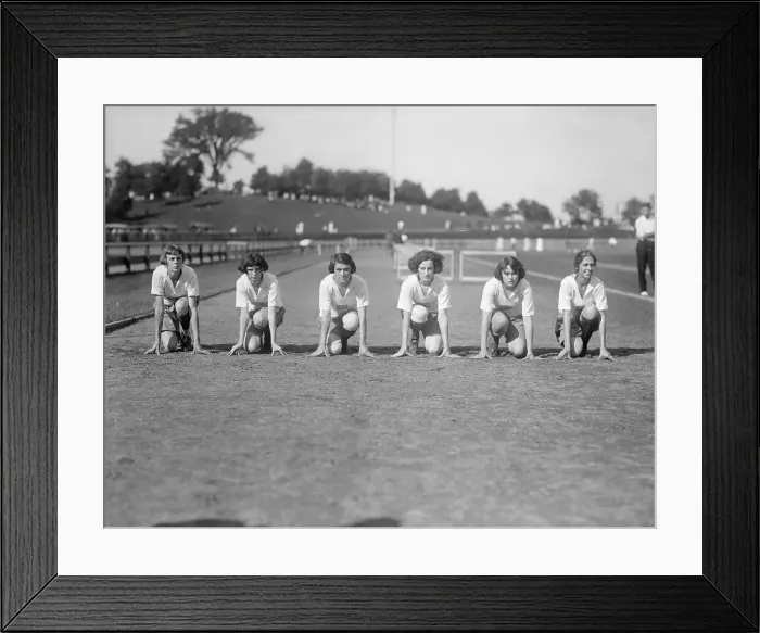Framed Print : Runners Waiting in Starting Position