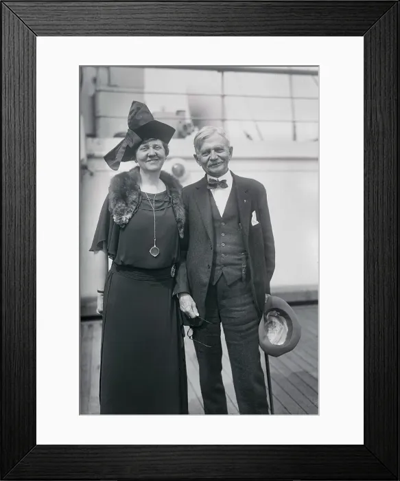Framed Print : Thomas R. Marshall and Wife Framed Print : Thomas R. Marshall and Wife