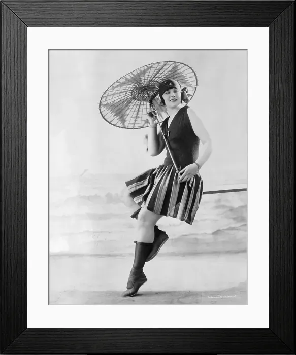 Framed Print : Model in 1920's Bathing Suit Framed Print : Model in 1920's Bathing Suit