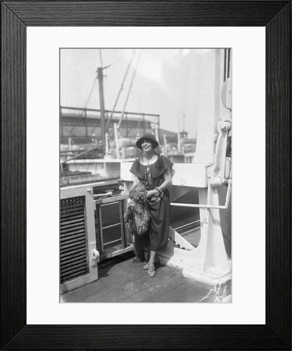 Framed Print : Socialite with Dog Framed Print : Socialite with Dog