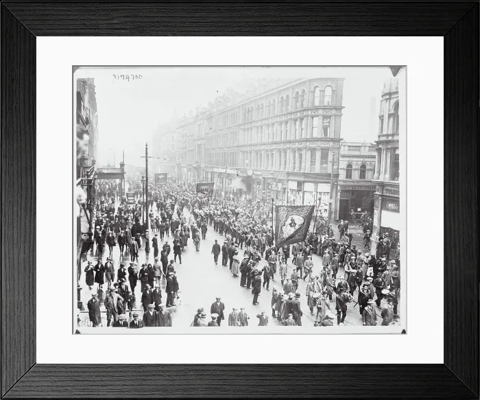 Framed Print : People Marching in a Parade