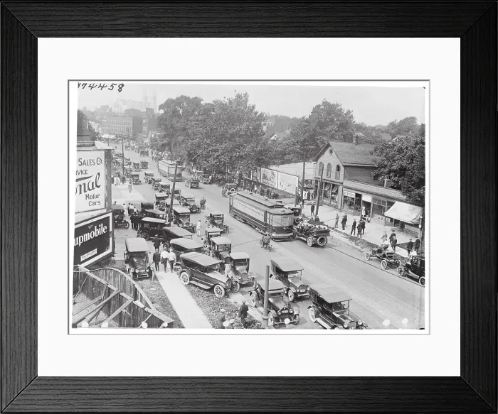 Framed Print : Police Escort for Streetcar Framed Print : Police Escort for Streetcar