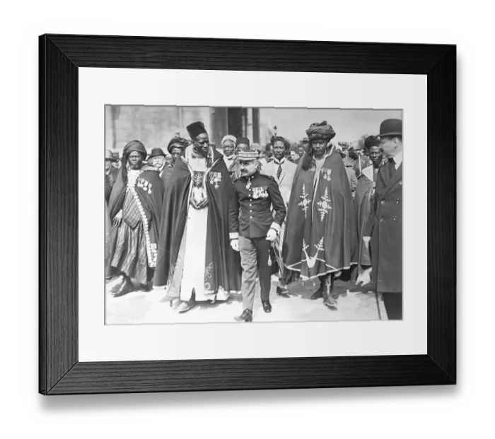 Framed Print : African Chieftains of French Colonies Visiting Paris Framed Print : African Chieftains of French Colonies Visiting Paris