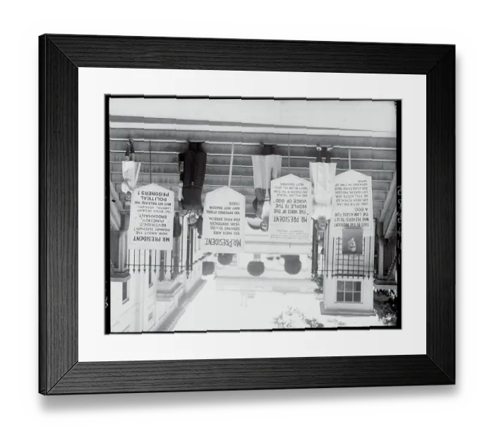 Framed Print : Women Holding Protest Placards Framed Print : Women Holding Protest Placards