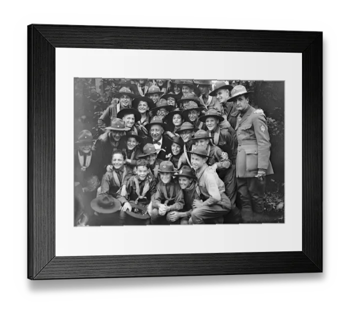 Framed Print : Al Smith Posing With Boy Scouts Framed Print : Al Smith Posing With Boy Scouts
