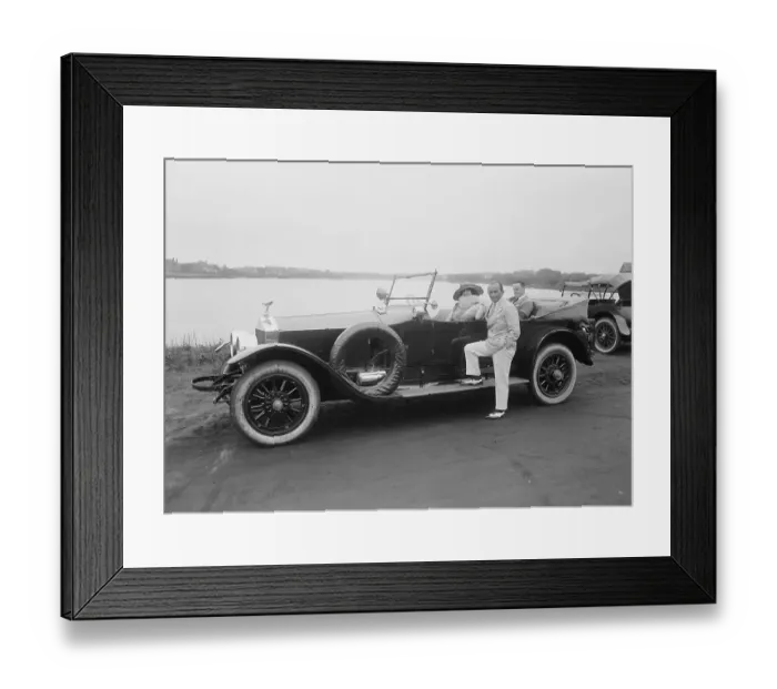 Framed Print : Socialites on Outing in Convertible Rolls-Royce Framed Print : Socialites on Outing in Convertible Rolls-Royce