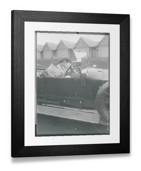 Framed Print : Socialites Posing in Car Framed Print : Socialites Posing in Car
