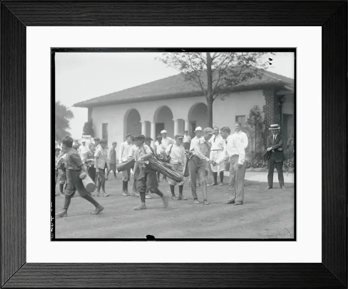 Framed Print : Golfer Gene Sarazen Arriving at Biltmore Club Framed Print : Golfer Gene Sarazen Arriving at Biltmore Club