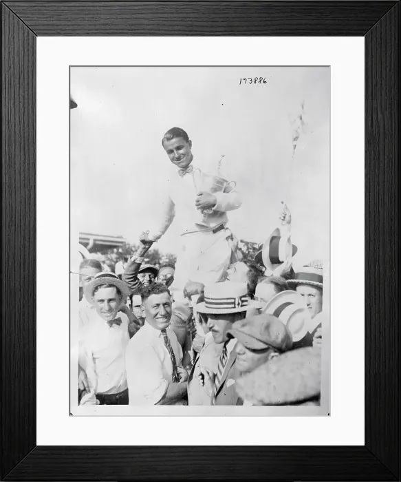 Framed Print : Gene Sarazan Being Congratulated by Fans Framed Print : Gene Sarazan Being Congratulated by Fans