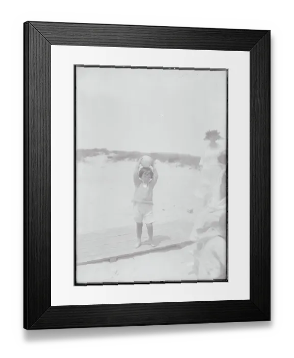 Framed Print : Boy with Ball Overhead Outdoors Framed Print : Boy with Ball Overhead Outdoors
