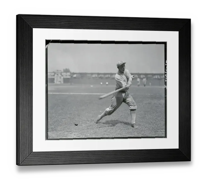 Framed Print : Baseball Player Clarence Walker Swinging Bat Framed Print : Baseball Player Clarence Walker Swinging Bat