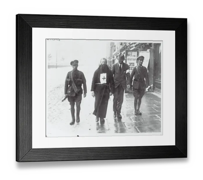 Framed Print : Republican Rebel Fighter Father Dominic Taken into Custody Framed Print : Republican Rebel Fighter Father Dominic Taken into Custody