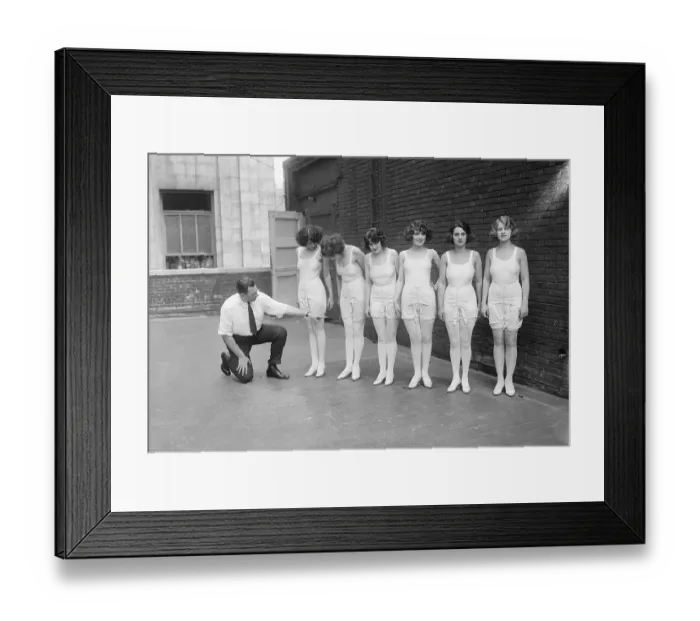 Framed Print : Ned Wayburn Advising Follies Girls Framed Print : Ned Wayburn Advising Follies Girls