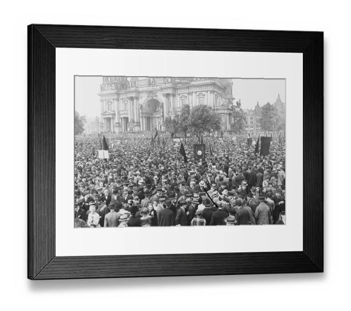 Framed Print : People Protesting in Berlin Framed Print : People Protesting in Berlin