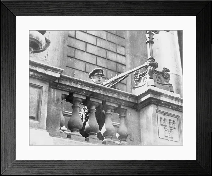 Framed Print : Sniper Guarding Post