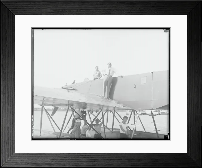 Framed Print : A. H. G Fokker and Assistants with Torpedo Airplane Framed Print : A. H. G Fokker and Assistants with Torpedo Airplane