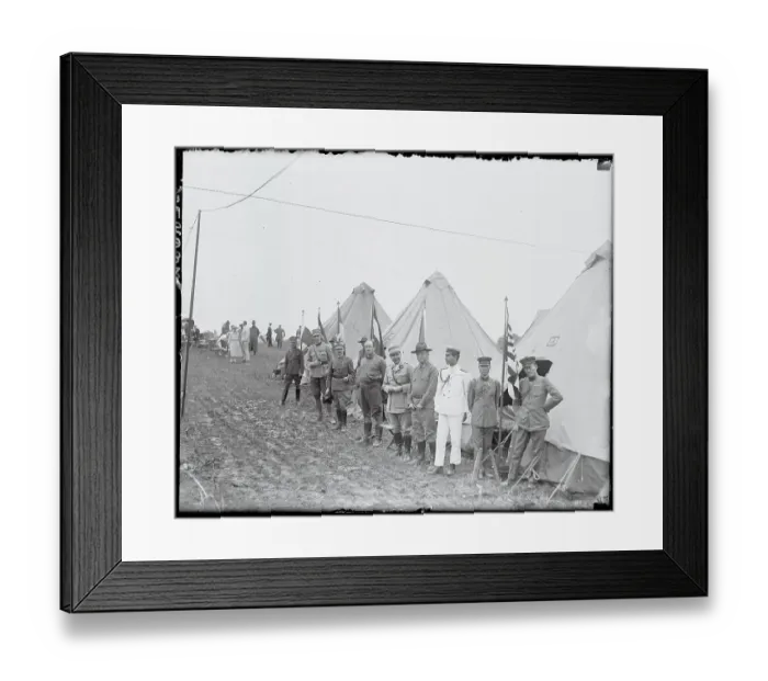 Framed Print : Foreign Officials at Gettysburg Camp Framed Print : Foreign Officials at Gettysburg Camp