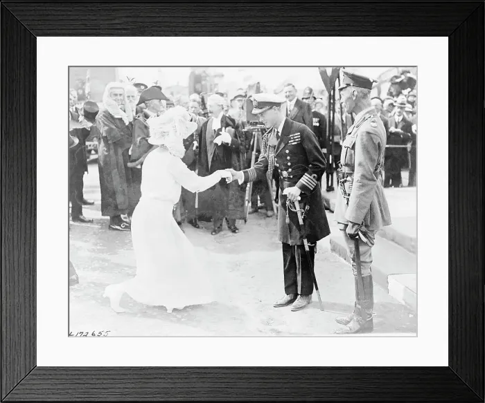 Framed Print : Lady Astor Bowing to Prince of Wales