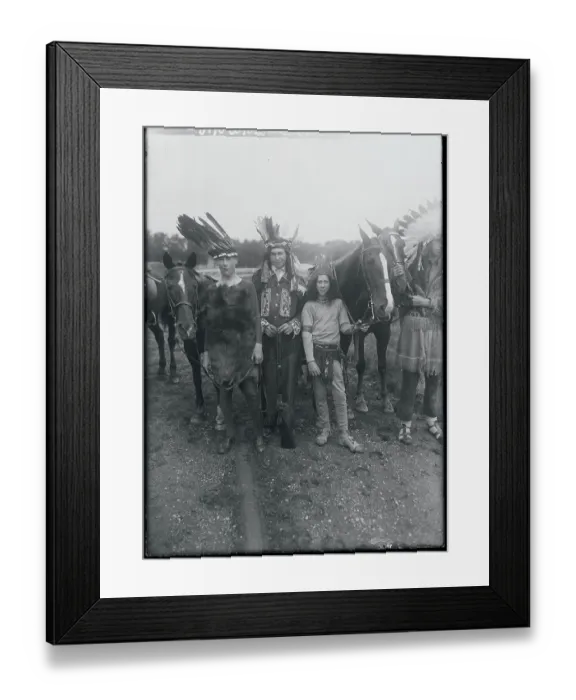 Framed Print : Men Wearing Indian Costumes Framed Print : Men Wearing Indian Costumes