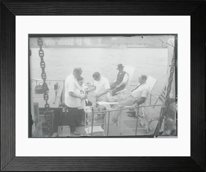 Framed Print : Workers Receiving Foot Treatment on Boat Framed Print : Workers Receiving Foot Treatment on Boat