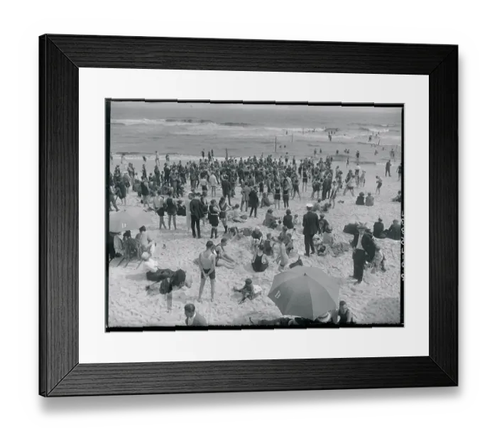 Framed Print : Crowds at the Beach Framed Print : Crowds at the Beach