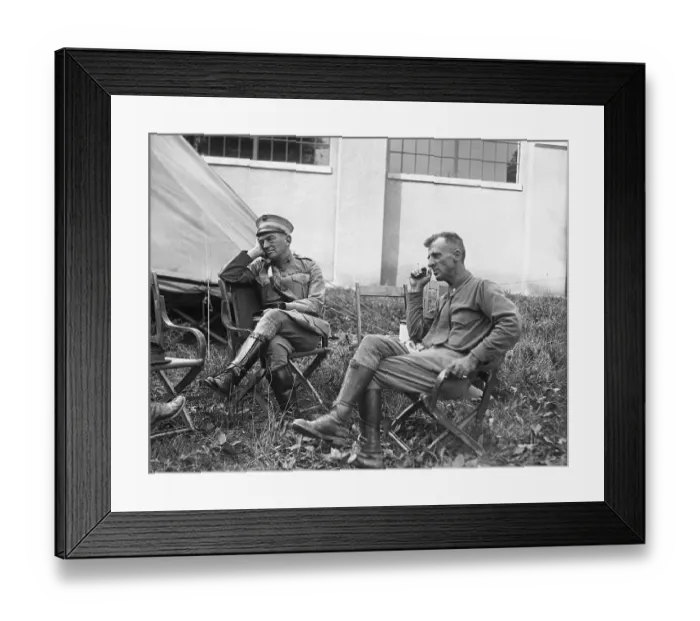 Framed Print : Military Leaders Conversing Framed Print : Military Leaders Conversing